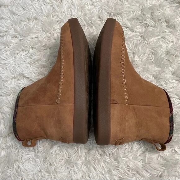 Sanuk Nice Bootah Lx Tan Tobacco / Vintage Rainbow Ankle Bootie Size 7 Womens - Picture 7 of 10